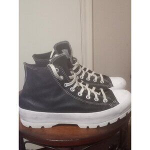 Converse Chuck Taylor All Star Lugged High Black White Platform Womens Size 11